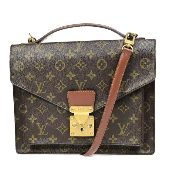 LOUIS VUITTON Monceau 28 2Way Shoulder Hand Bag Monogram Leather - Picture 1 of 16